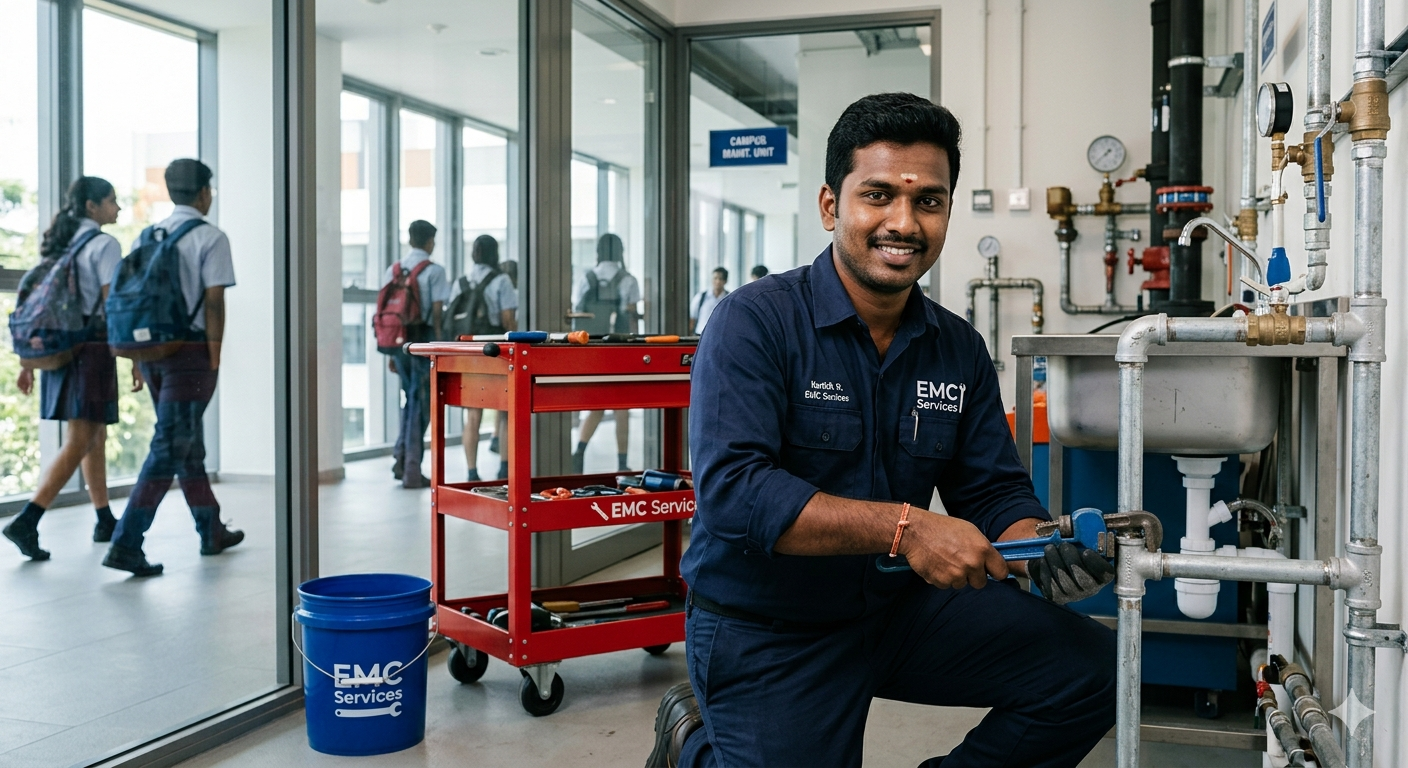 Licensed plumber at work